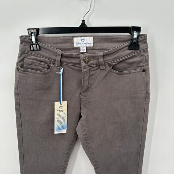 SOUTHERN TIDE NWT Gray Garment Dyed Skinny Jeans // 0 - Picture 4 of 10